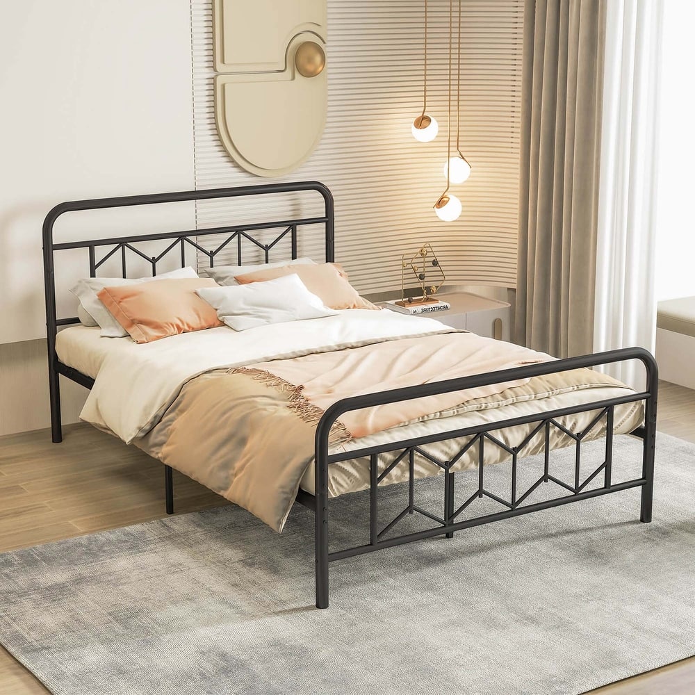 Costway Twin/Full/Queen/King Size Bed Frame Mattress Foundation with