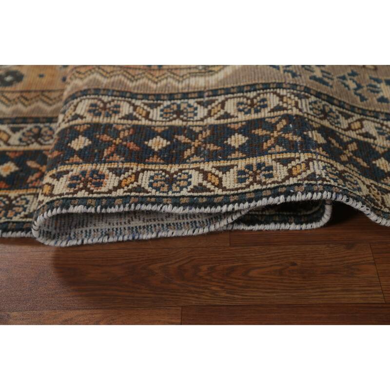 Tribal Animals Bakhtiari Persian Vintage Rug Hand-Knotted Wool Carpet - 5'5" x 9'11"