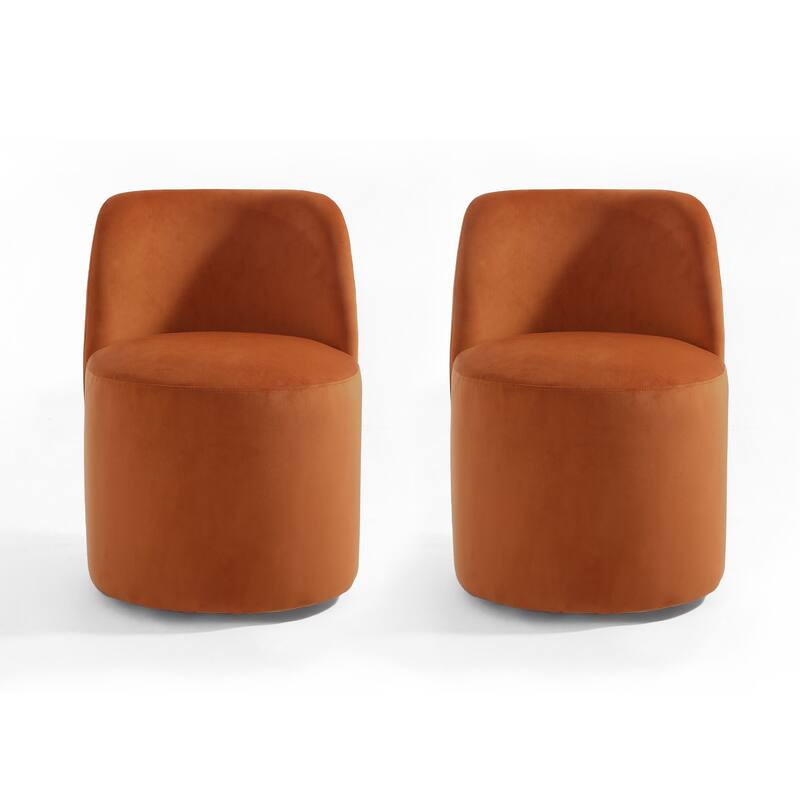 Modern Linen Upholstery Dining Chair Barrel Chair