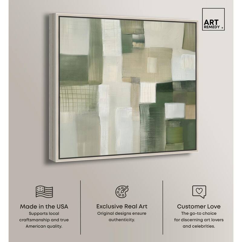 Pale Jade Green II Canvas by Art Remedy