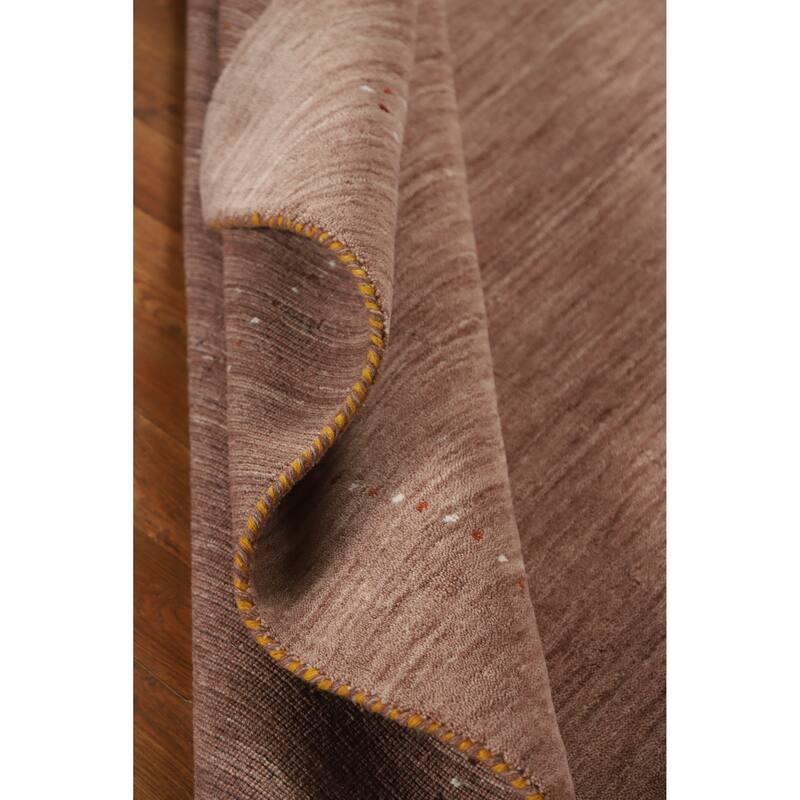 Hand Knotted Oriental 100% Wool Carpet Tribal Tribal Brown Gabbeh Area Rug - 7' 10'' X 5' 0''