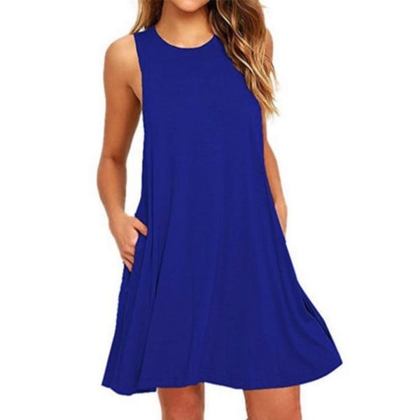 Sleeveless dress with pockets Clearance