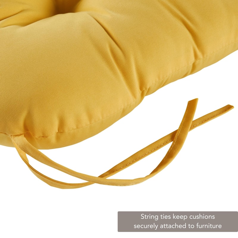 Solid Color 20-inch Outdoor Chair Cushion (Set of 2)