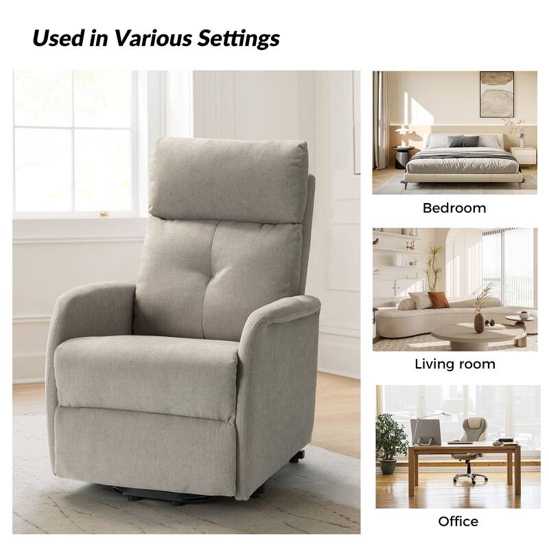 Elisa Power Remote Lift Assist Recliner with Metal Base