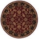 preview thumbnail 57 of 83, SAFAVIEH Handmade Heritage Sharee Traditional Oriental Wool Rug 6' Round - Red/Black - Round