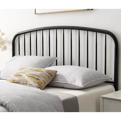 Margate Classic Queen Size Black Metal Headboard