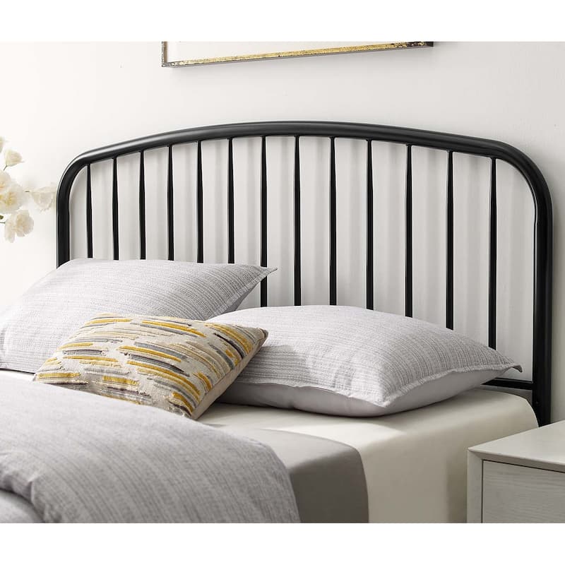 Margate Classic Twin Size Black Metal Headboard