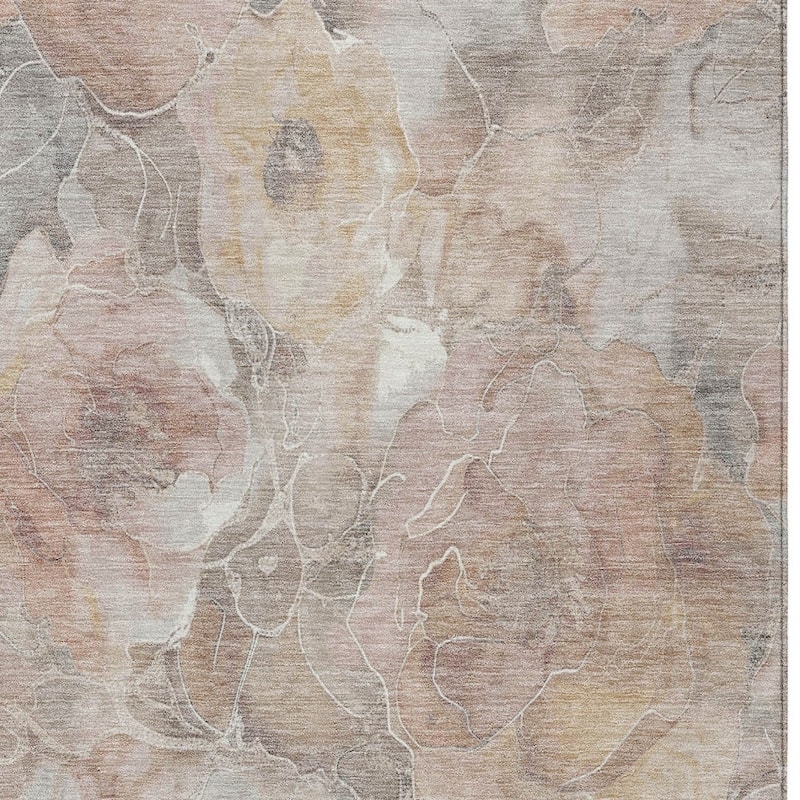 HomeRoots Floral Transitional Rectangle Outdoor Rug