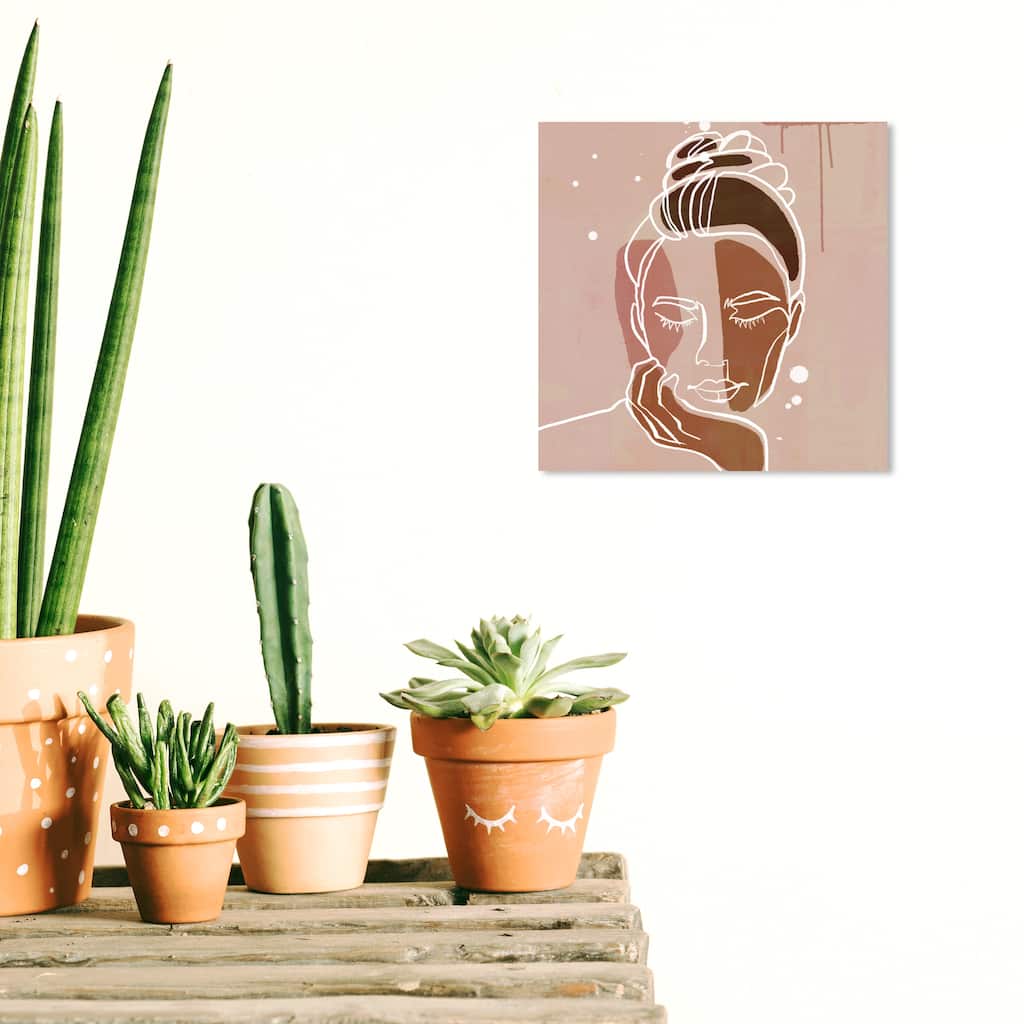 Wynwood Studio Canvas Abstract Lost in Thought Pink and Light Pink Modern & Contemporary Wall Art Canvas Print