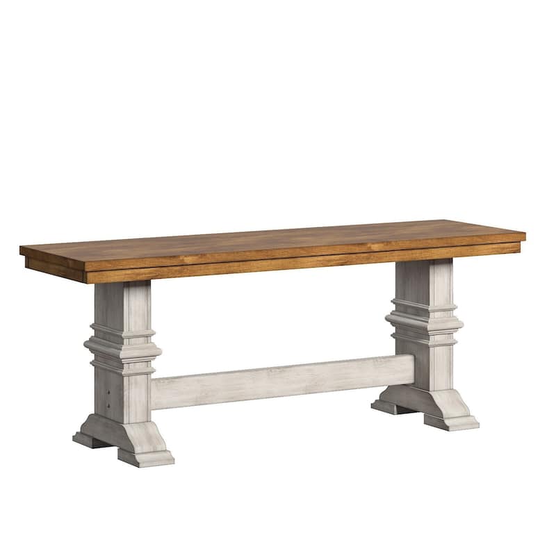 Eleanor Black Farmhouse Trestle Base Panel Back 6-piece Dining Set by iNSPIRE Q Classic