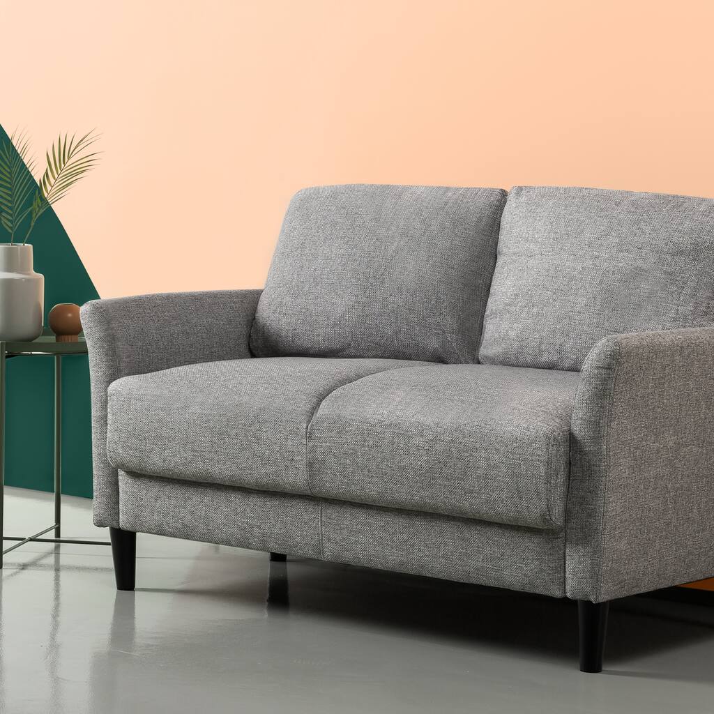 Priage by ZINUS Soft Grey Upholstered Loveseat