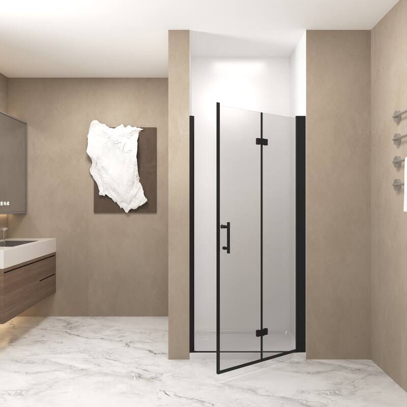 Framed Bifold Shower Door in Matte Black