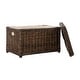 preview thumbnail 5 of 12, happimess Elijah 30" Wicker Storage Trunk, Brown - Butterscotch