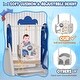 preview thumbnail 3 of 5, 5 in 1 Toddler Slide and Swing Set, Pirate Ship Themed Baby Slide for Toddlers Aged 1-3, Indoor Outdoor Toddler Playset