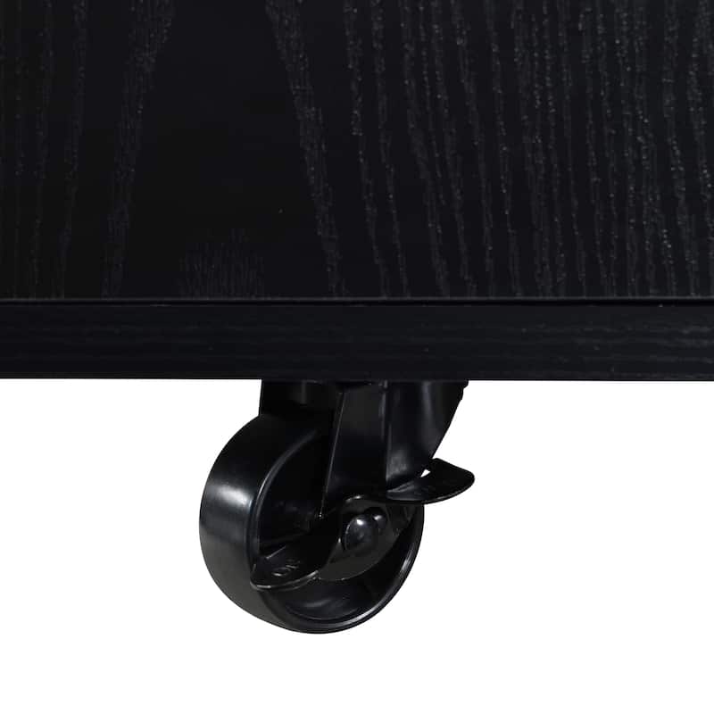 Lift-Top Coffee Table with Hidden Storage, 3-in-1 Folding Center Table, Coffee Table with 4 Stools & Lockable Wheels