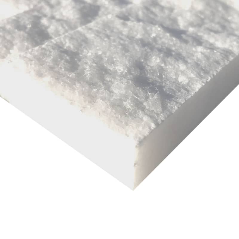 Pale Gray Marble 6" x 24" Split Face Ledger Corner Mosaic Tile