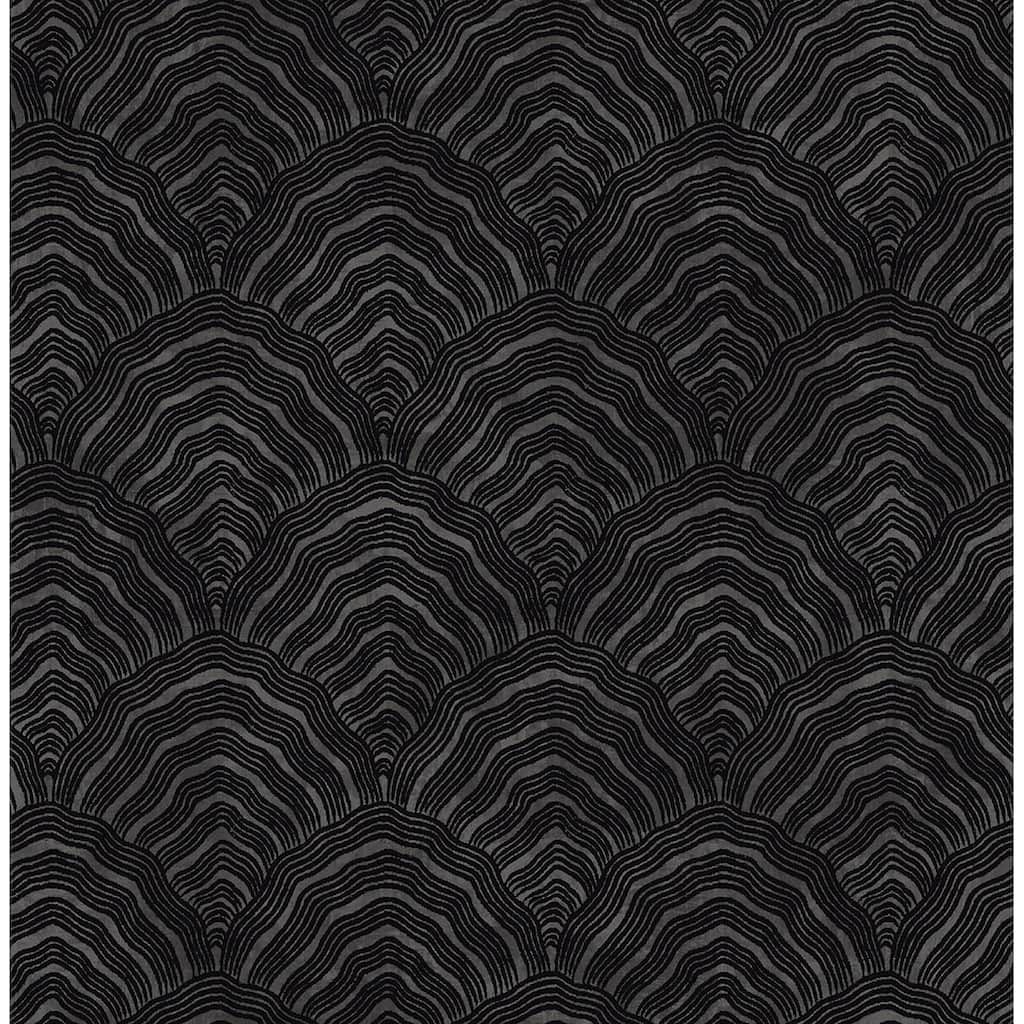 Seabrook Designs Koi Confucius Scallop Unpasted Wallpaper
