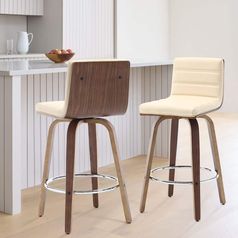 26"/29" Faux Leather Swivel Bar/Counter Stools, Set of 2/3