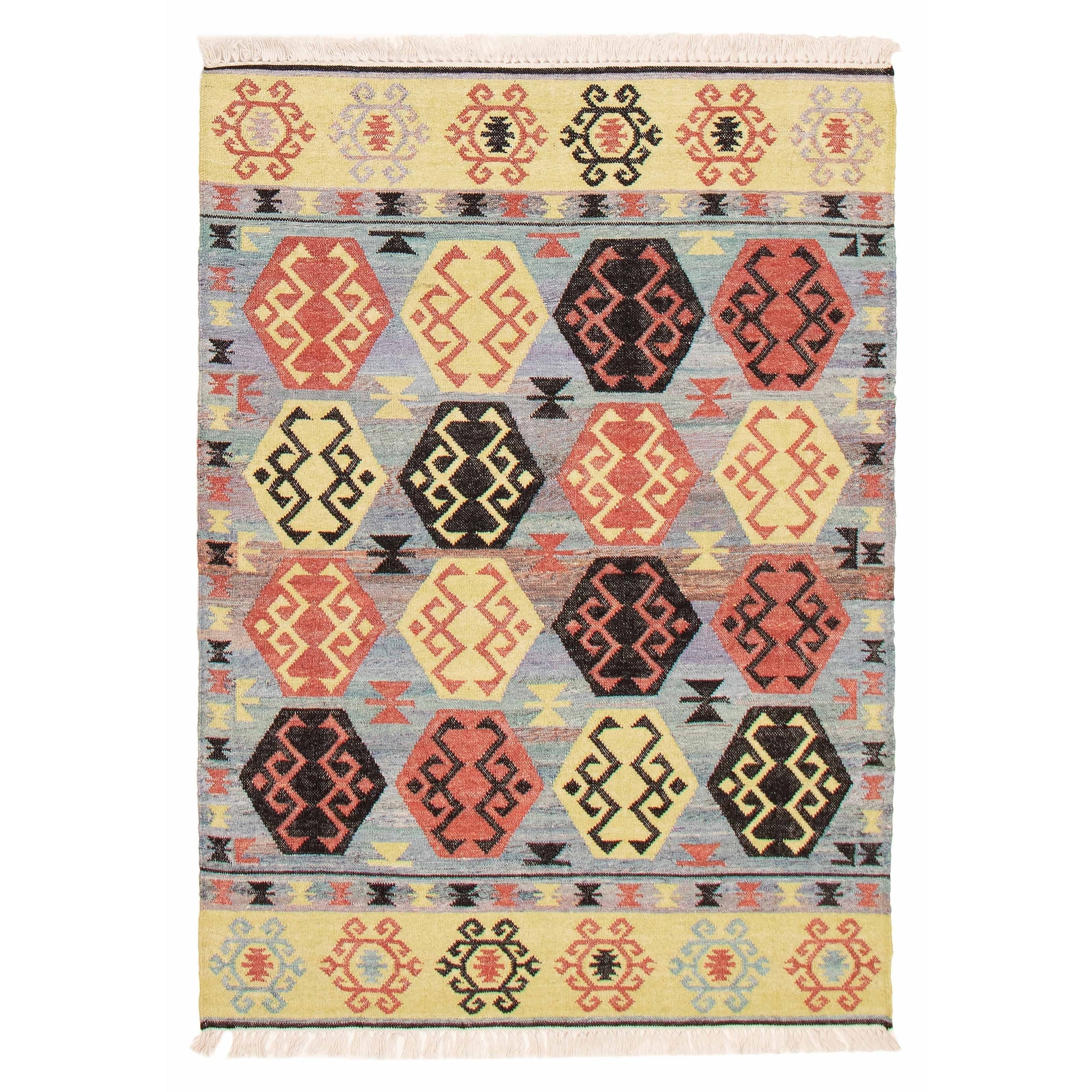 Ankara FW Blue Kilim 5'4" x 7'6" - 5'4 x 7'6