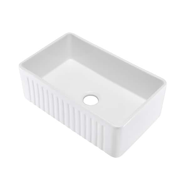 Shop Delice 30 X 18 Ceramic Farmhouse Kitchen Sink 30 X 18 Overstock 26440099