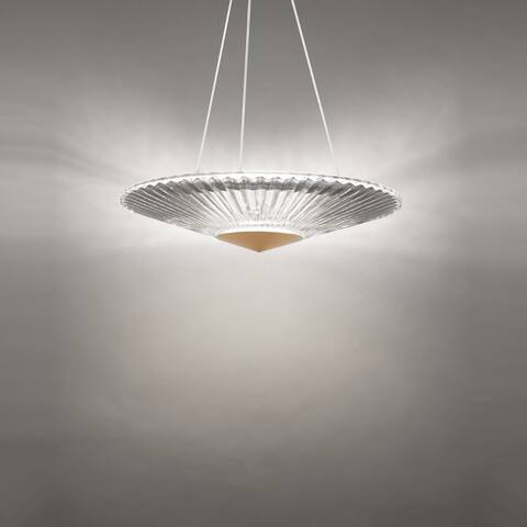 Origami 1-Light LED Pendant 3000-3500-4000K CCT with Clear Heritage Hand Cut Crystal