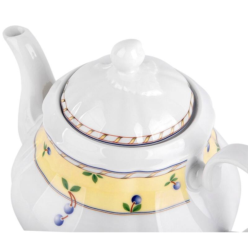 Blueberry Porcelain Tea Set of 14 for 6 pers.