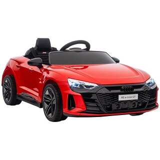 12V Audi RS E-tron GT Kids Electric Ride-On with 4-Wheel Suspension and Seatbelt