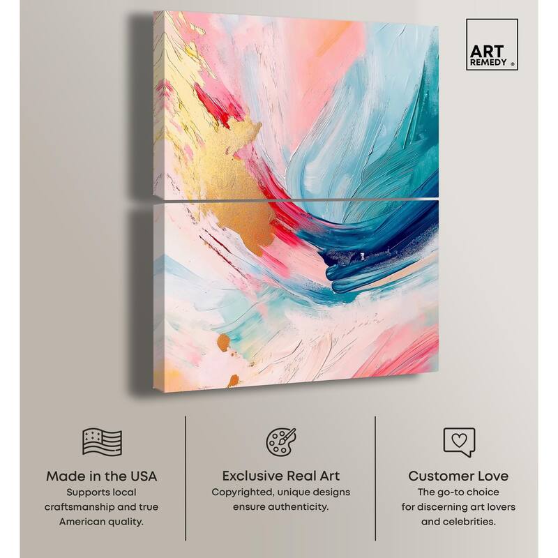 Burst of Energy Canvas Set of 2 by Art Remedy, Gallery Wrapped