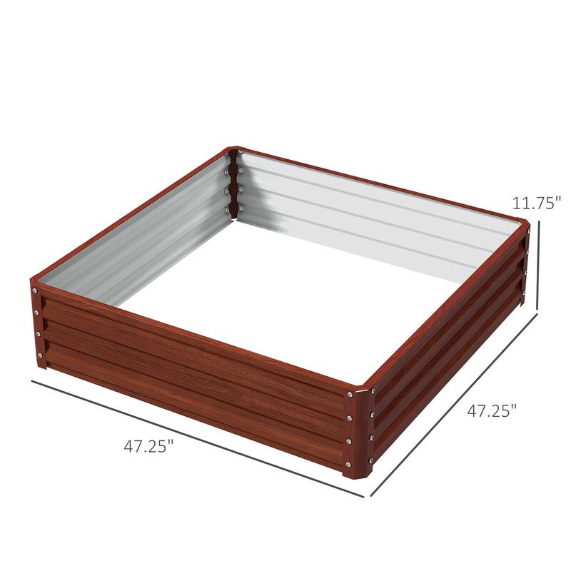 Metal Planter Box,Galvanized Raised Garden Bed Easy to Assemble