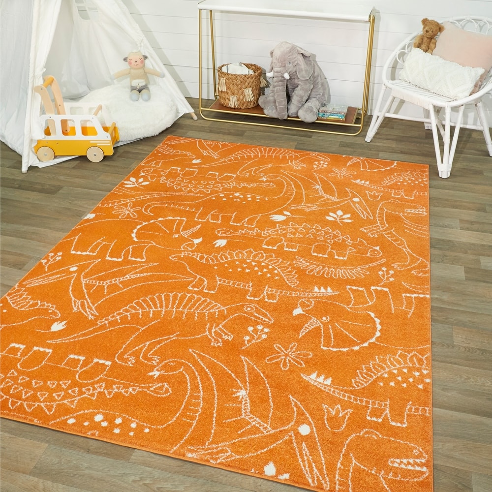 Mod-Tod Parker Dinosaur Kids Area Rug