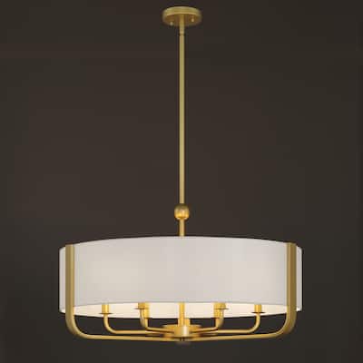 Mid-century Modern 6-light Drum Chandelier - 28.87
