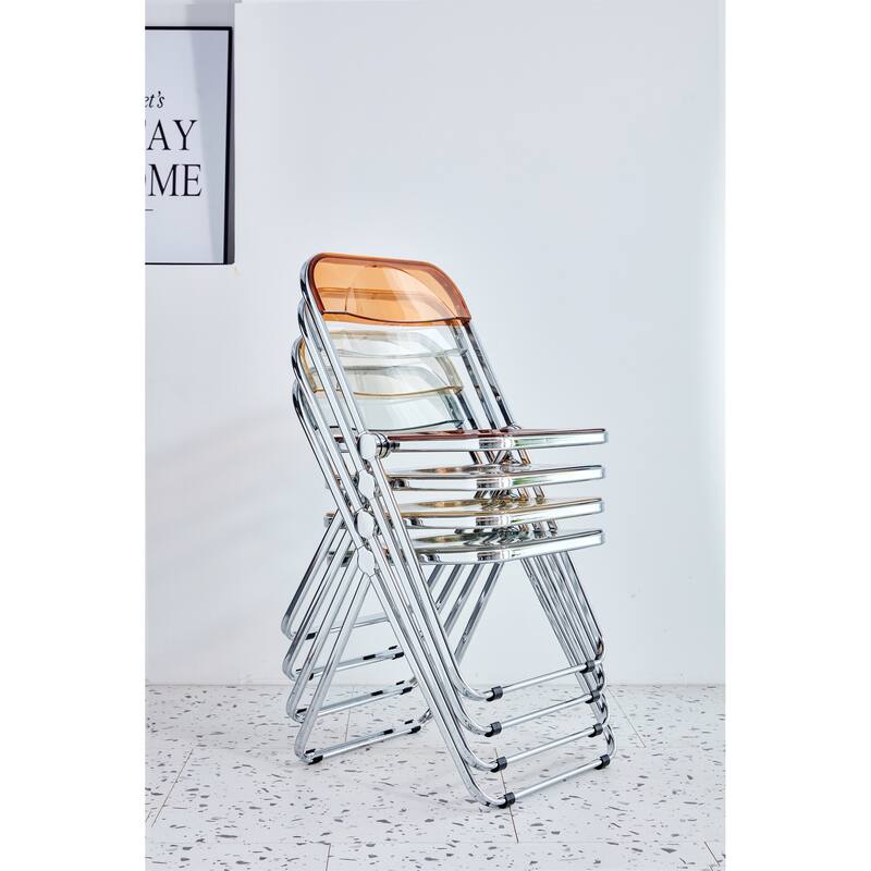 Clear Transparent Folding Chair Chair Pc Plastic
