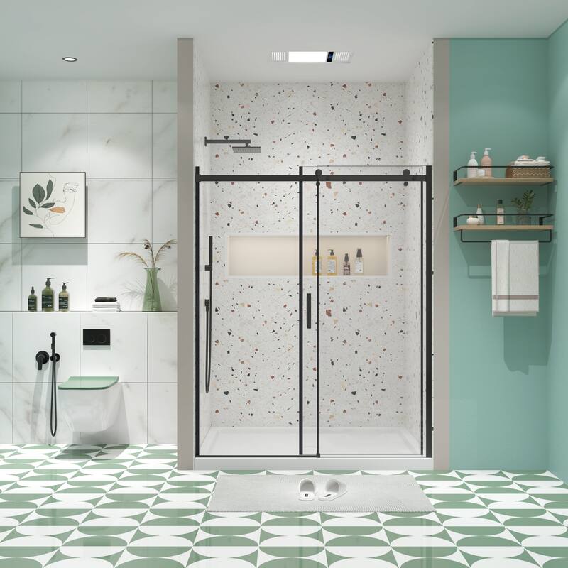Glass shower door, sliding door
