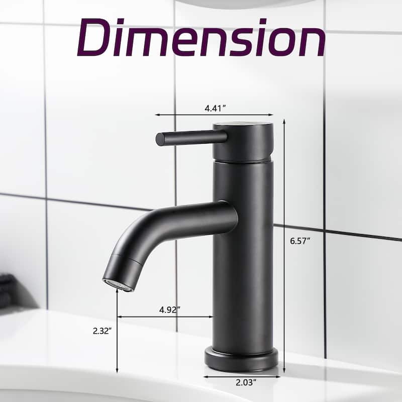 Modern Single Handle Bathroom Sink Faucet with Single Handle Lever Design, Water Saving, Anti Corrosion and Anti Rust