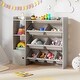 preview thumbnail 14 of 20, Costway Kids Toy Storage and Bookshelf, Wooden Bookcase with 4 Small - See Details