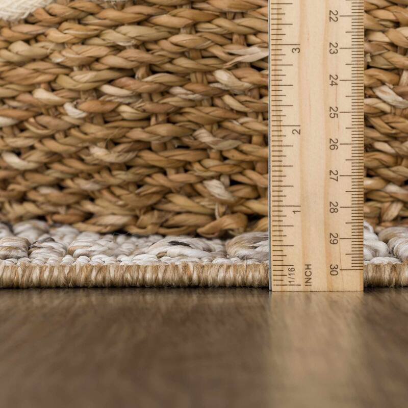 Hauteloom Butch Living Room, Bedroom Patio Outdoor Area Rug - Farmhouse - Taupe,Beige - 2' x 3'