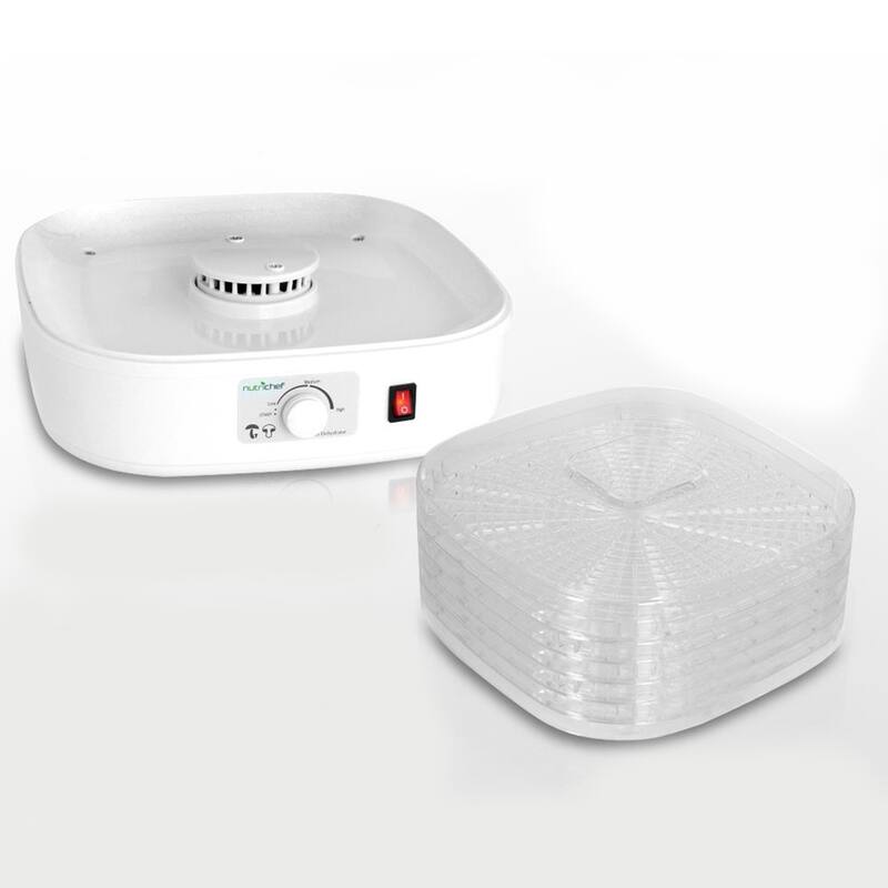 NutriChef Kitchen Countertop 5 Tray Electric Food Dehydrator Machine (2 Pack) - 6.79