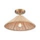 preview thumbnail 6 of 4, Elk Home Rydell Black With White Parchment Shade 1 Light Semi Flush