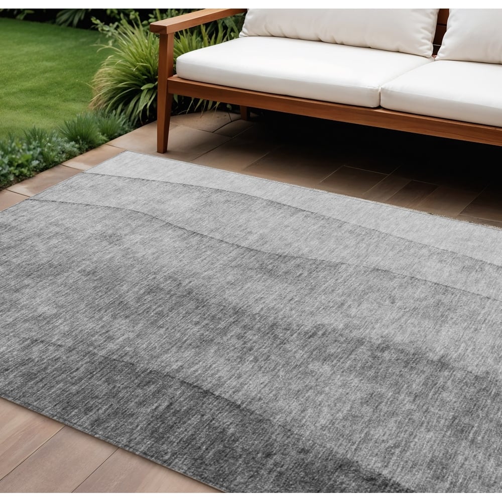 HomeRoots Ombre Transitional Rectangle Outdoor Rug