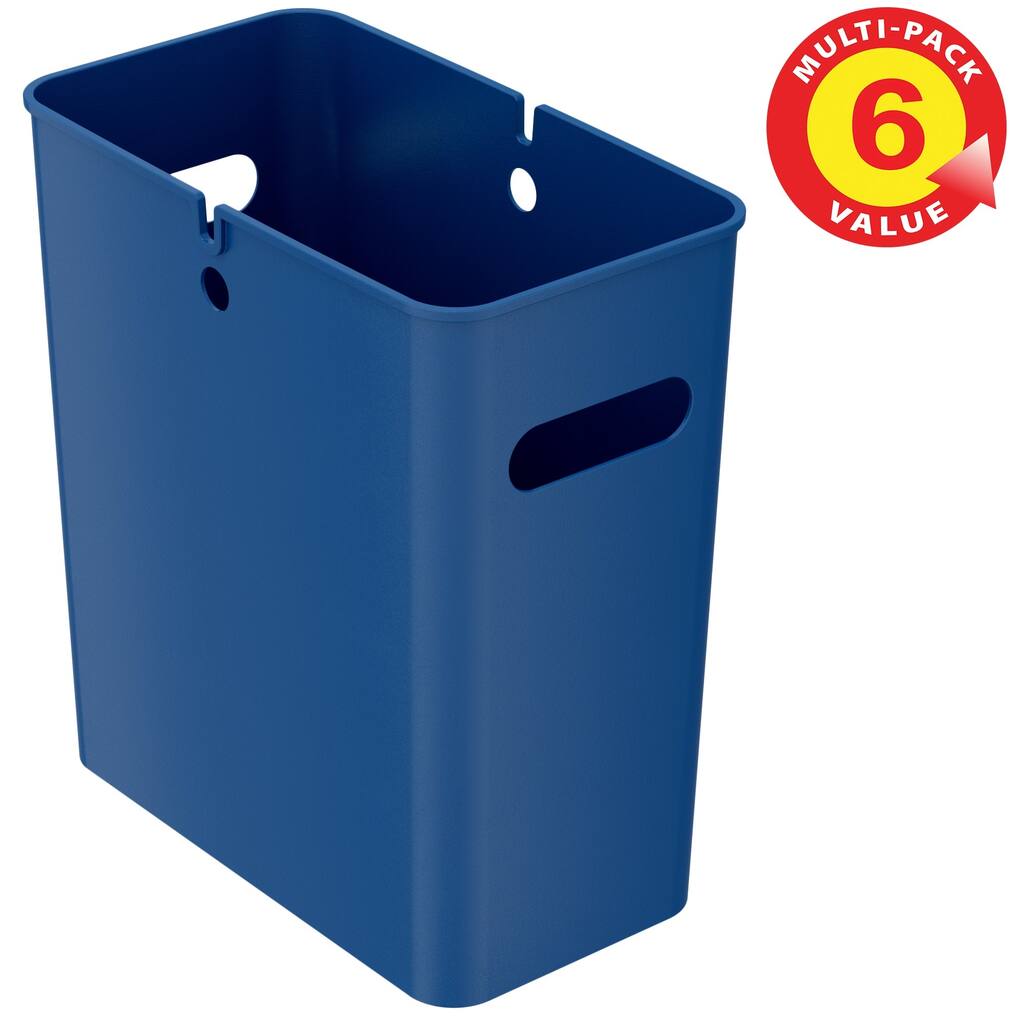 iTouchless 4 Gallon / 16 Liter SlimGiant Blue Wastebasket (6-Pack)