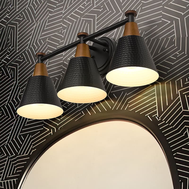 3/5/6-Light Modern Bathroom Vanity Light - 3-Light - Black