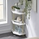 preview thumbnail 18 of 18, ivinta Corner Bookshelf with Storage, Wall Mount Pipe Open Shelves for Corner