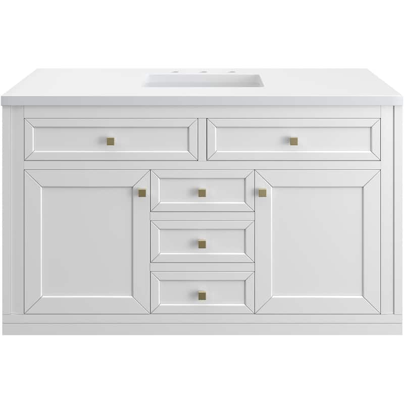 James Martin Vanities 503-V48-3WZ Chicago 48" Free Standing Single - Glossy White