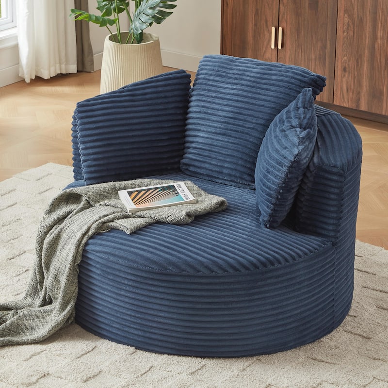 Modern Compressible Lounge Chair - Cushioned Backrest