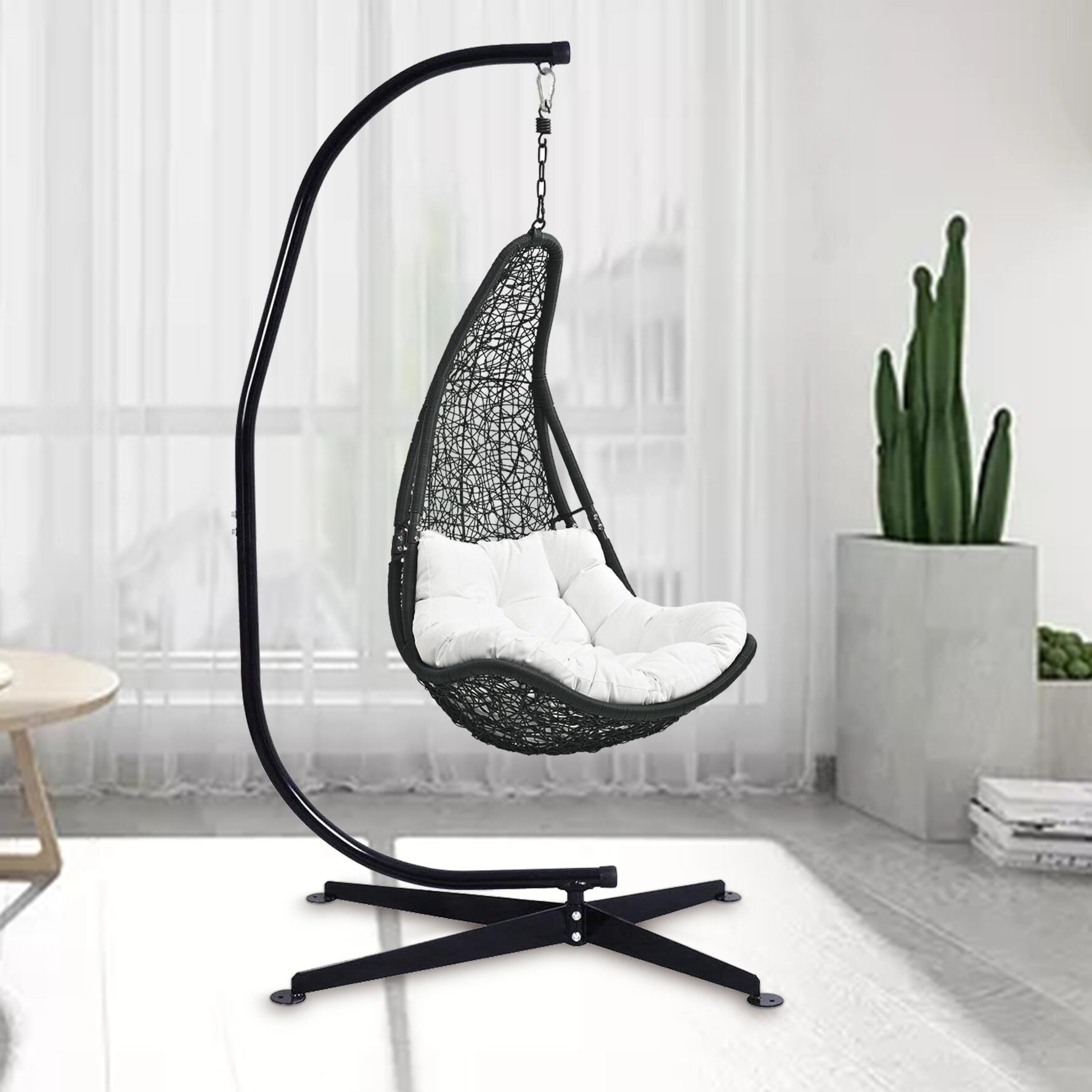 Shop Heavy Duty Portable C Stand For Hanging Chair Solid Steel Construction Outdoor Indoor Stand Only Overstock 31623730