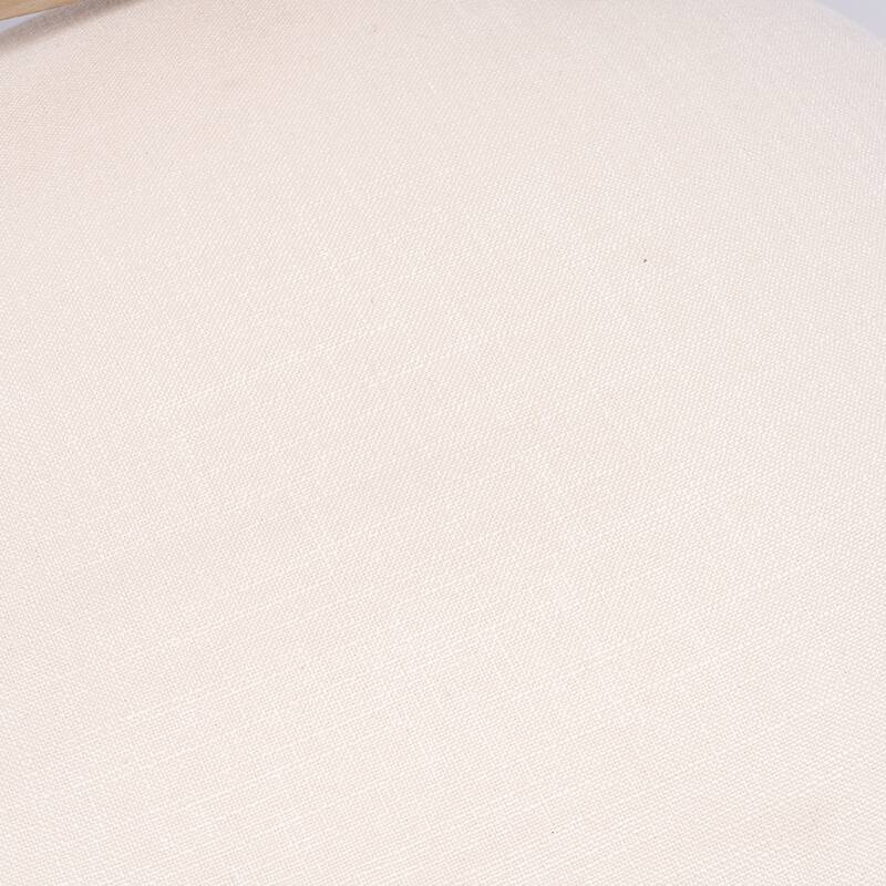 Anmytek French Country Solid Wood Barstools with Beige Upholstered Seating Set of 2