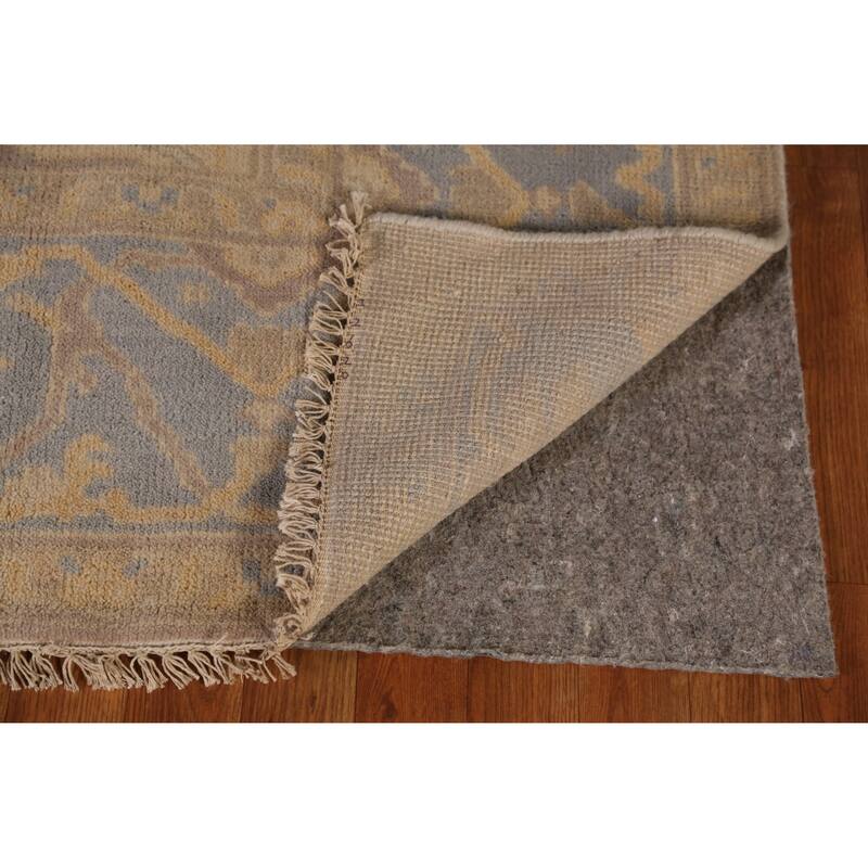 Earth Tone Brown Oushak Indian Area Rug Handmade Brown Wool Carpet - 7'11" x 9'9"