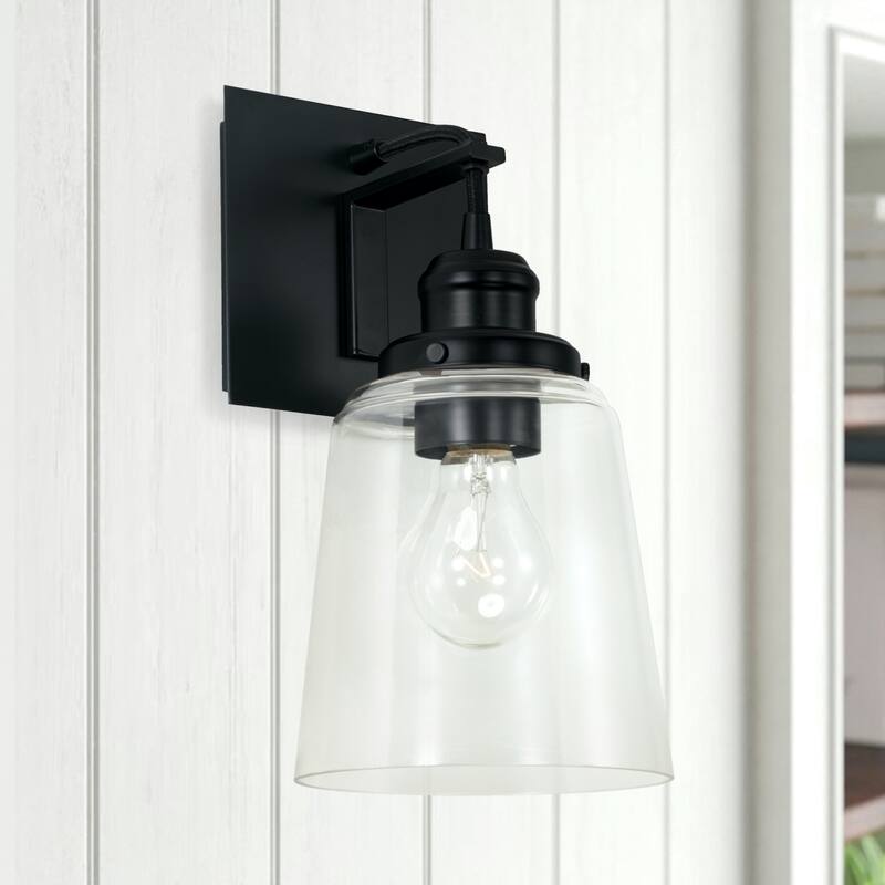 View of Urban 1-light Wall Sconce w/ Clear Glass - Bed Bath & Beyond - 9368411