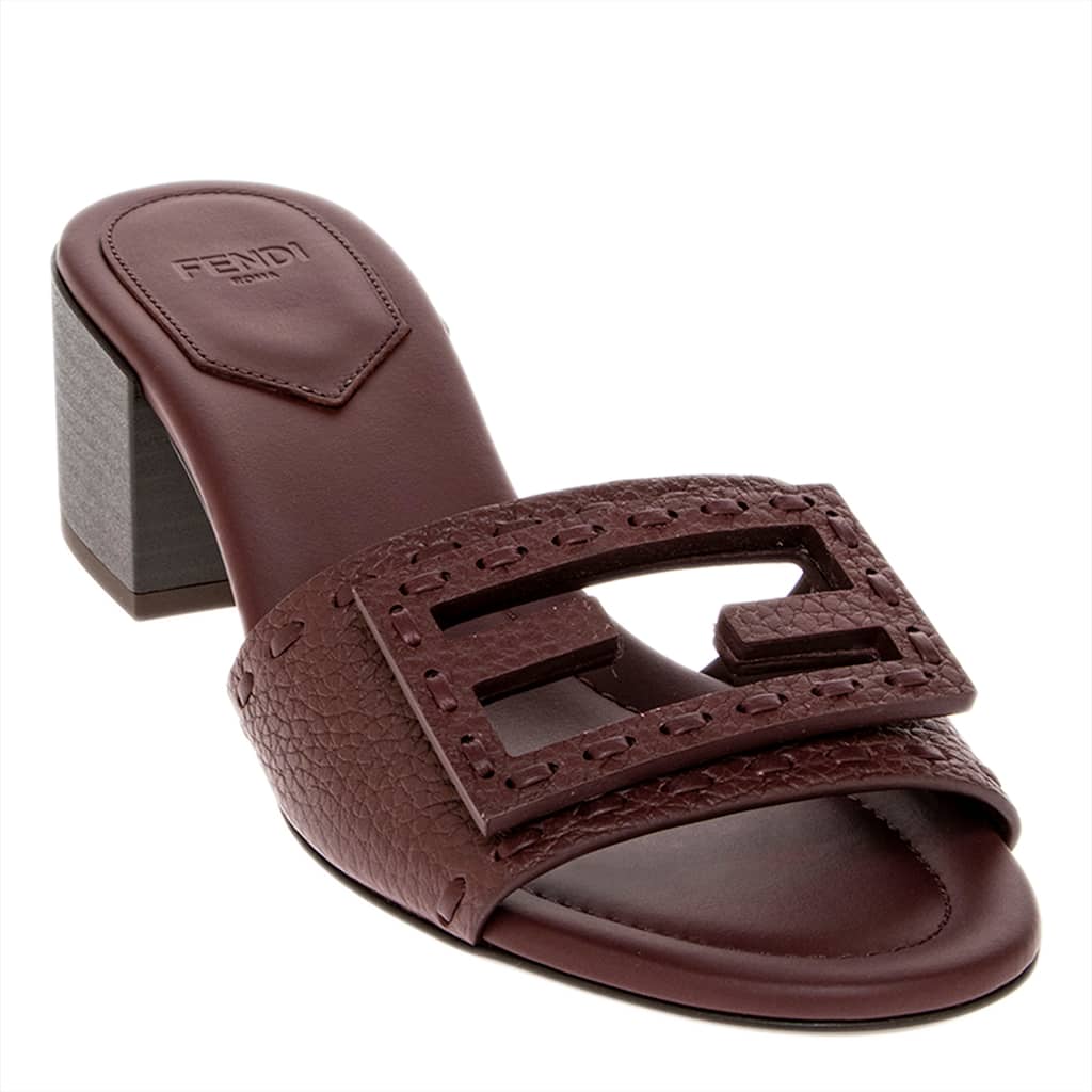 Fendi Baguette Heeled Slides