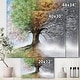 preview thumbnail 5 of 11, Tree with Four Seasons - Tree Canvas Art Print